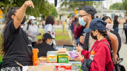 Snack table for volunteers