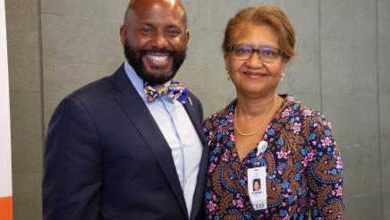 Asm. Gipson and hospital CEO