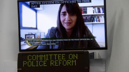 Woman provides testimony virtually
