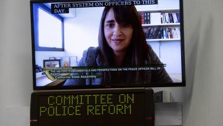 Woman provides testimony virtually