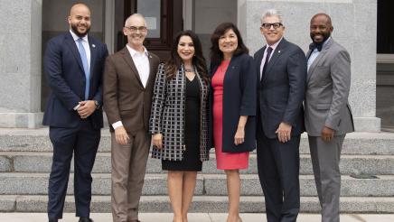 Group photo featuring Asm. Gipson, Asm. Bryan and Sen. Rubio