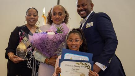 Asm. Gipson and Mrs. Le Cresha Gipson with honoree