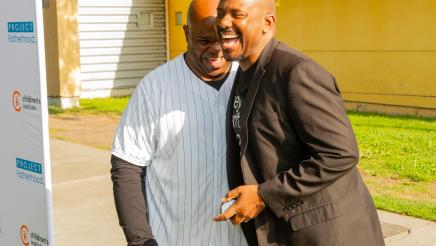 Asm. Gipson and guest sharing a light moment