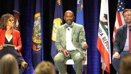Asm. Gipson on a panel