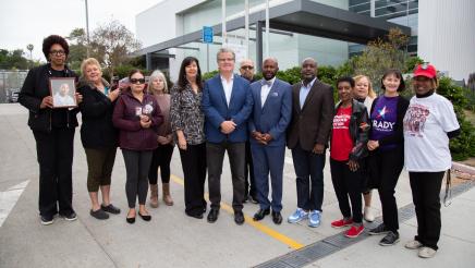 Group photo of Asm. Gipson with guest speakers and other attendees