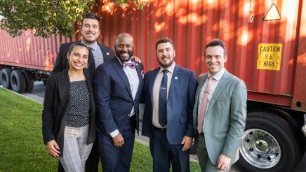 Group photo of Asm. Gipson with attendees