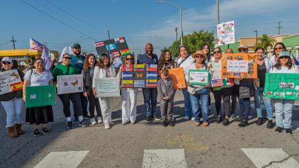 Asm. Gipson with fellow marchers
