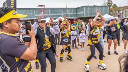 Run participants exercising